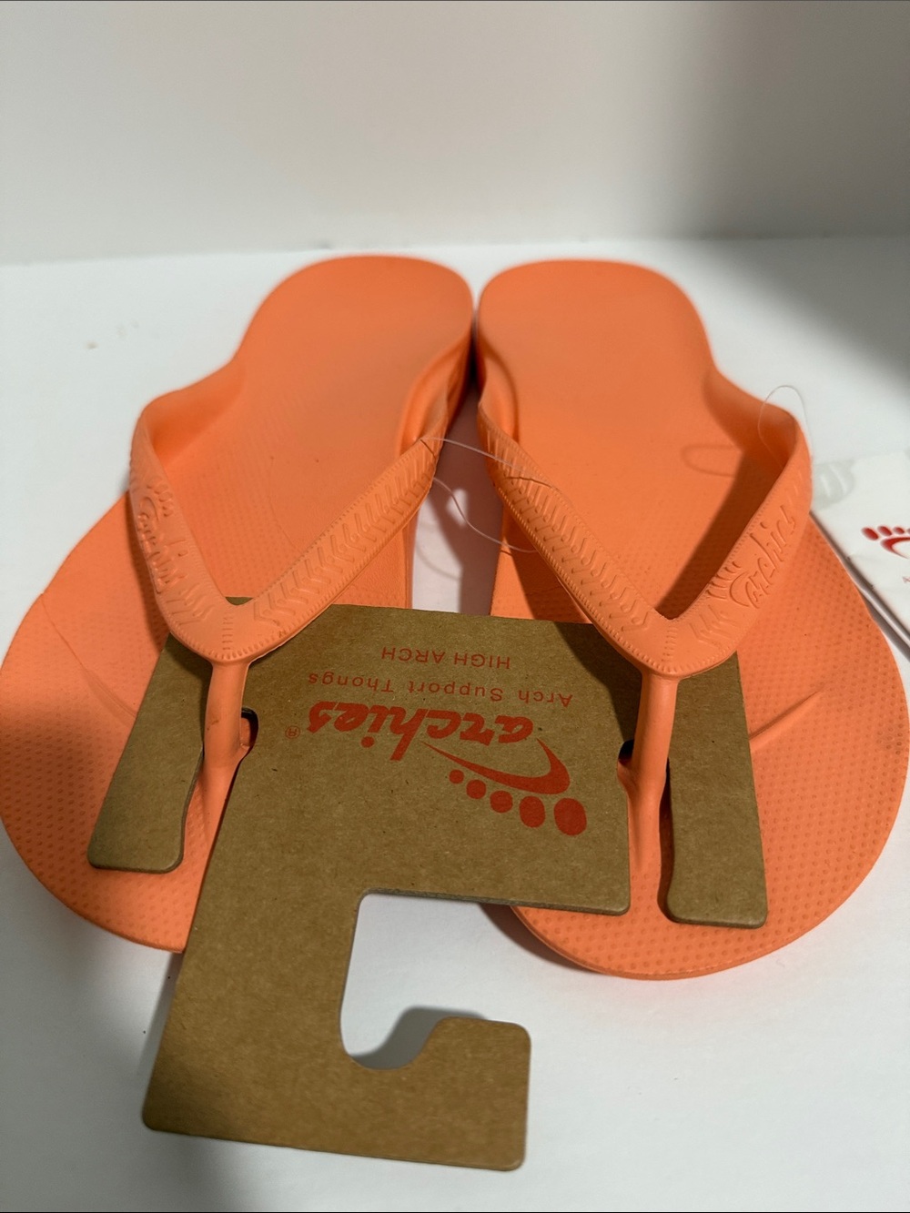 Archie’s Flip Flops - Coral Orange US Women’s Size 9 - Picture 3 of 5
